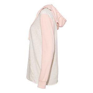 Women’s French Terry Hooded Pullover with Colorblocked Sleeves - W20145
