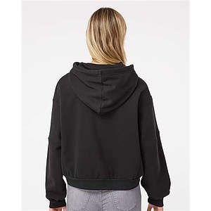 Women's Sueded Fleece Crop Hooded Sweatshirt - W21751
