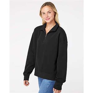 Women's Sueded Fleece Quarter-Zip Sweatshirt - W22713
