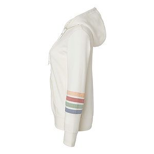 Women's Striped Sleeves Full-Zip Hooded Sweatshirt - W22732