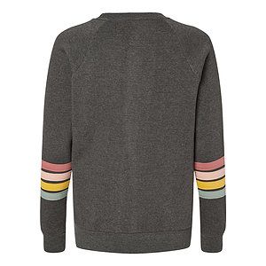 Women's Striped Sleeves Crewneck Sweatshirt - W23152
