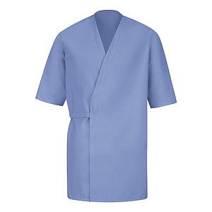 Men's Collarless Poplin Butcher Wrap - WP18