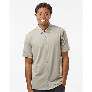 Men's Full Button Down Short Sleeve Shirt - A595