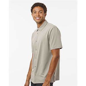 Men's Full Button Down Short Sleeve Shirt - A595