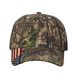 Camo Woven USA Flag Cap - LC350