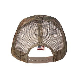 Camo Woven USA Flag Mesh Cap - LC350M
