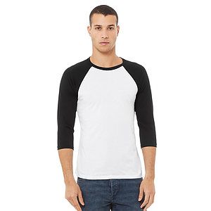 Unisex Three-Quarter Sleeve Baseball Tee - 3200