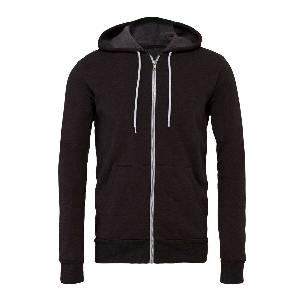 Unisex Sponge Fleece Full-Zip Hoodie Sweatshirt - 3739