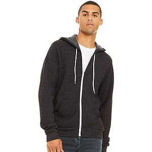Unisex Sponge Fleece Full-Zip Hoodie Sweatshirt - 3739