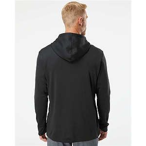 Men's Textured Mixed Media Midweight Hooded Sweatshirt - A530