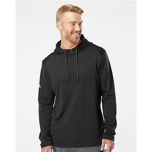 Men's Textured Mixed Media Midweight Hooded Sweatshirt - A530