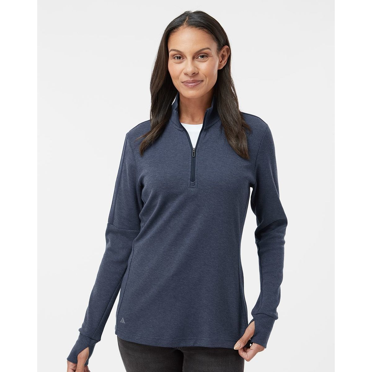 Women's 3-Stripes Quarter-Zip Sweater - A555
