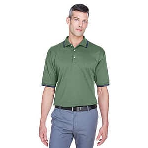 Tipped Perfect Pima Interlock Polo - D140