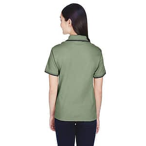 Women's Tipped Perfect Pima Interlock Polo - D140W