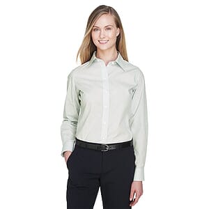 Women's Crown Collection® Micro Tattersall Woven Dress Shirt - DG510W