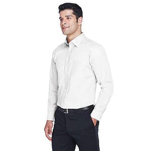 Men's Tall Crown Collection® Solid Stretch Twill Woven Dress Shirt - DG530T