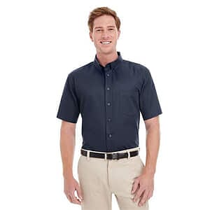 Foundation Short Sleeve Cotton Twill Dress Shirt with Teflon - M582