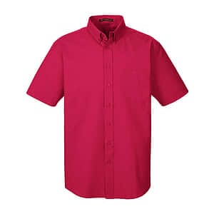 Foundation Short Sleeve Cotton Twill Dress Shirt with Teflon - M582