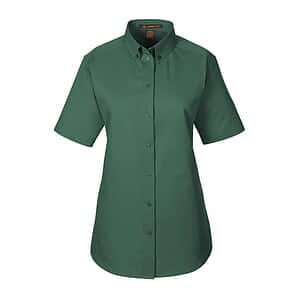 Women's Foundation Cotton Short Sleeve Twill Dress Shirt with Teflon - M582W