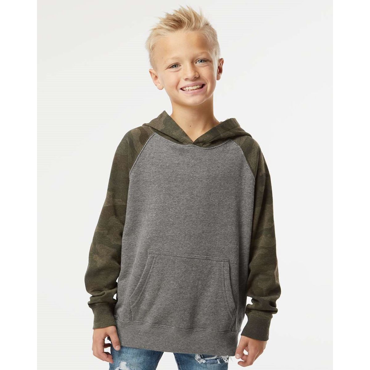 Youth Lightweight Special Blend Raglan Hooded Sweatshirt - PRM15YSB