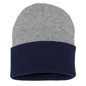 12" Color Blocked Cuffed Beanie - SP12T