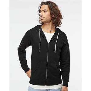 Unisex Icon Lightweight Loopback Terry Full-Zip Hooded Sweatshirt - SS1000Z