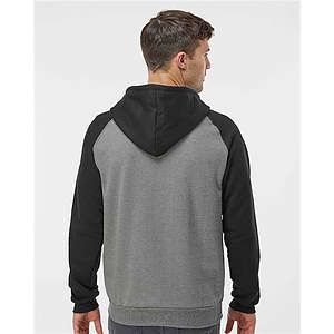 Fleece Raglan Hooded Full-Zip Sweatshirt - KF4048