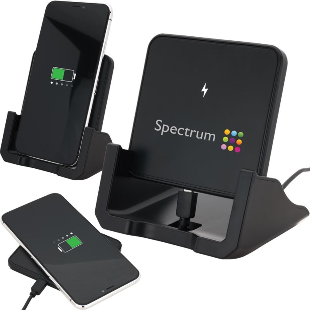 Promotional 10w Wireless Charger Pad And Phone Stand Personalized With