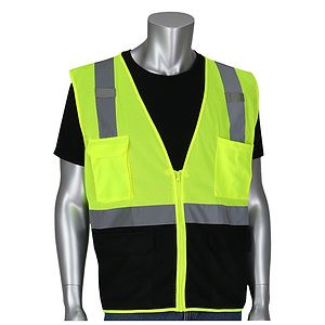 Five Pocket Black Bottom Front Value Mesh Vest