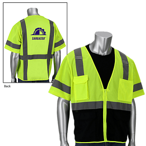 Class 3 Five Pocket Black Bottom Front Value Vest