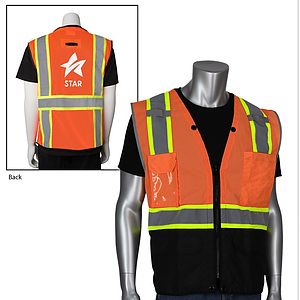Two-Tone 11 Pocket Tech-Ready Mesh Surveyors Vest 