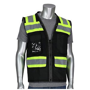 Black TT 11 Pocket Tech-Ready Mesh Surveyors Vest 