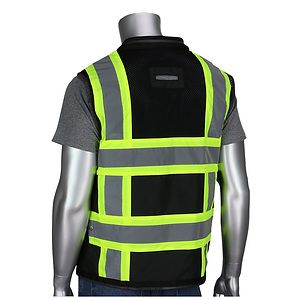 Black TT 11 Pocket Tech-Ready Mesh Surveyors Vest 
