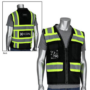 Black TT 11 Pocket Tech-Ready Mesh Surveyors Vest 