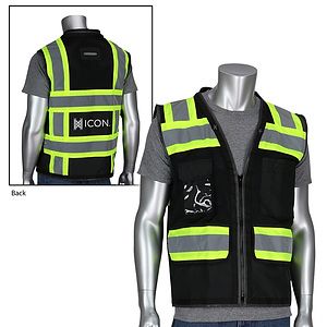 Black TT 11 Pocket Tech-Ready Mesh Surveyors Vest 