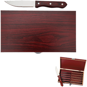 Manchurian Ash 6-Piece Steak Knife Slim Case Set