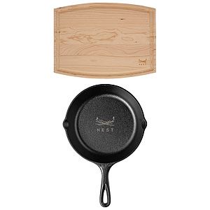 Lodge® 8" Skillet/12" Arch Cutting Board Gift Set