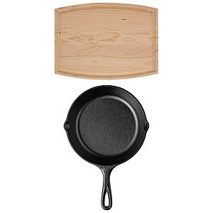 Lodge® 8" Skillet/12" Arch Cutting Board Gift Set