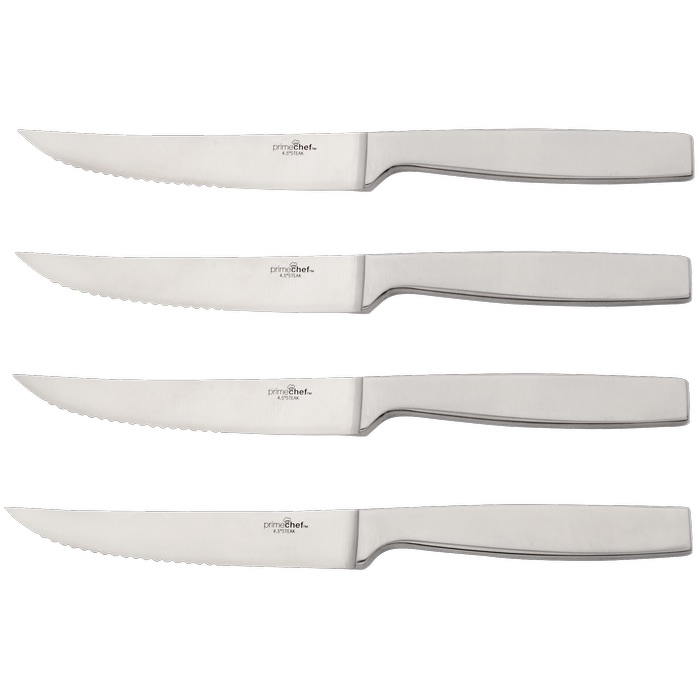 Prime chef 4 steak knives flat set Order Swag