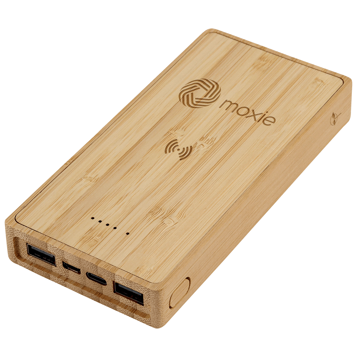 Bamboo 10,000mAh Solar/Wireless Powerbank