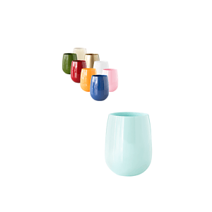 12 oz Colored Stemless Wine Glass