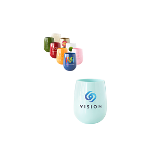 12 oz Colored Stemless Wine Glass