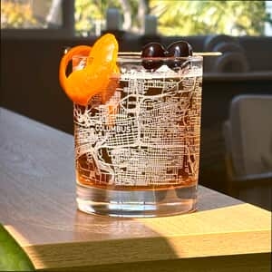 Del Mar DOF Glass - 2 Glasses - Branded Black Box - Full Wrap Imprint