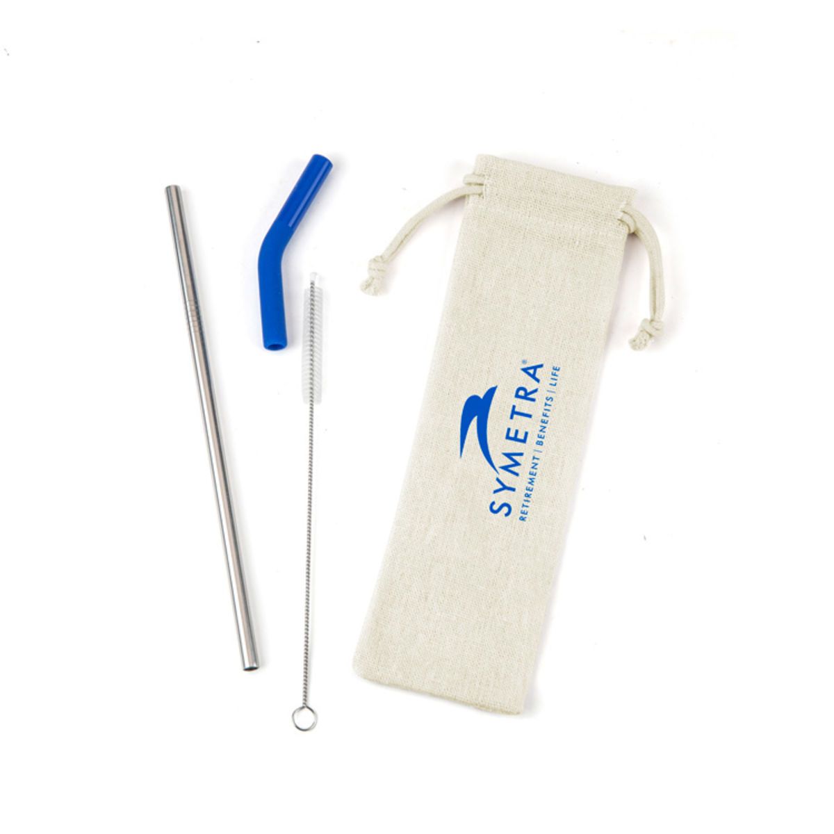 Reusable stainless steel straw set Order Swag