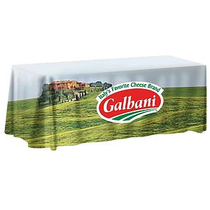 6-Ft. NON-FITTED Table Cover Multi-Panel Print Full Bleed Or Custom Fabric Color