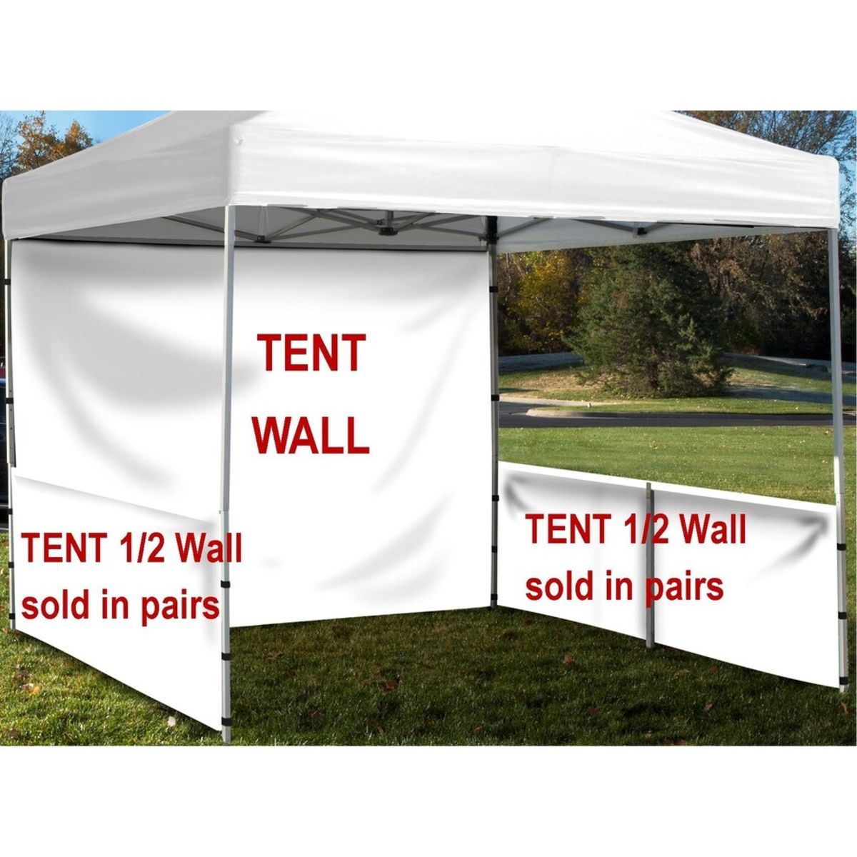 Blank Half Walls for 10-Ft. Tent (PAIR)