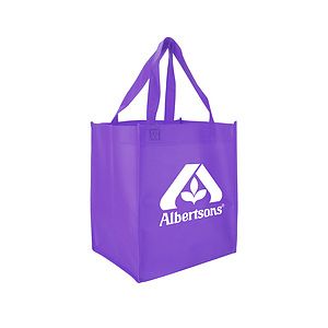 Shopping Tote Non-Woven,Coated Water-Resistant Polypropylene