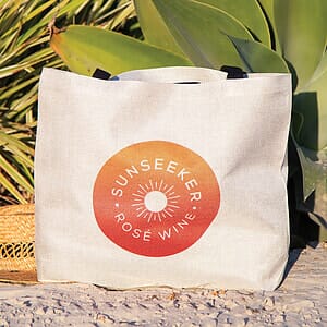 Burlap Beach Bag