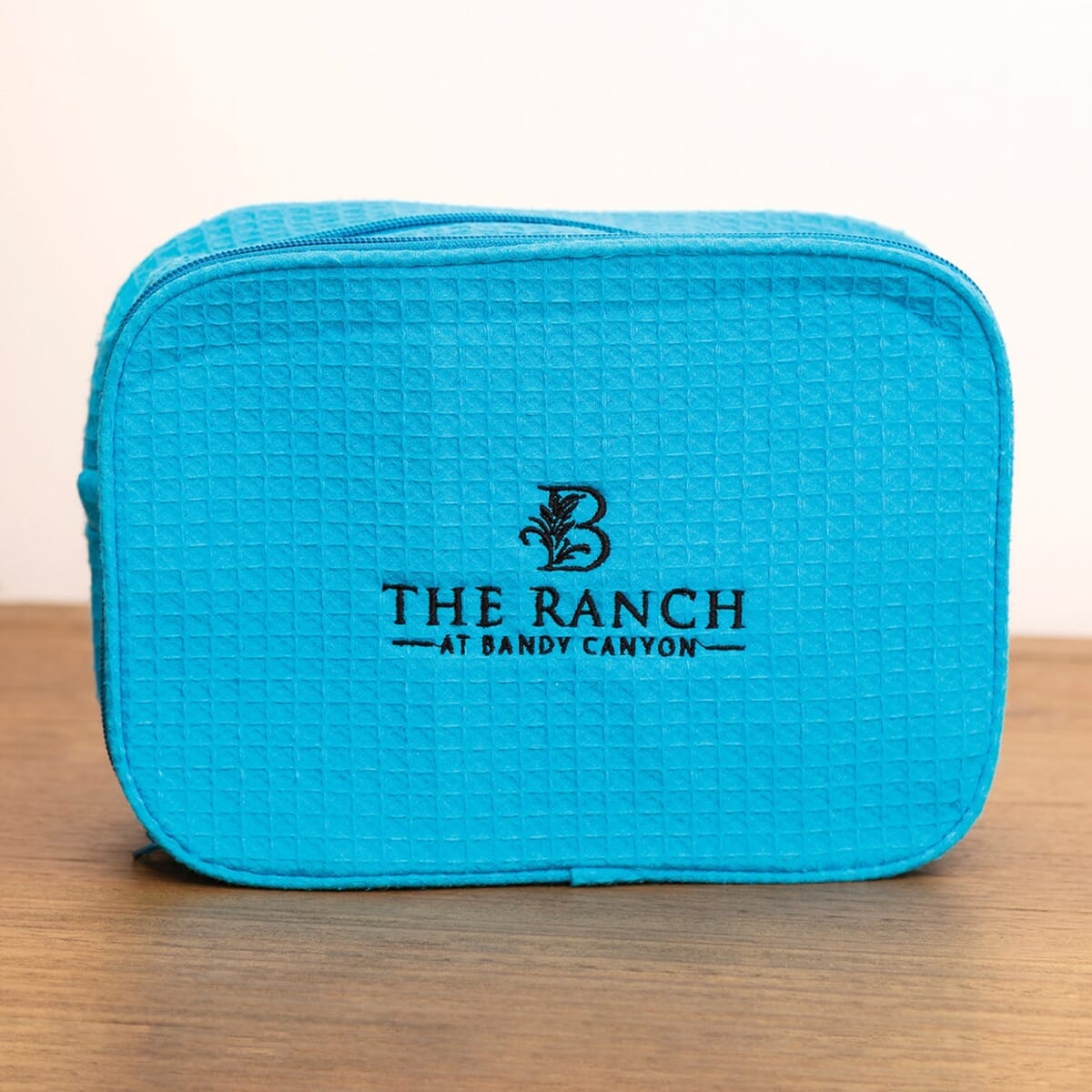 Waffle Weave Large Cosmetic Bag