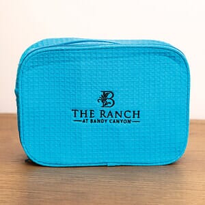 Waffle Weave Large Cosmetic Bag